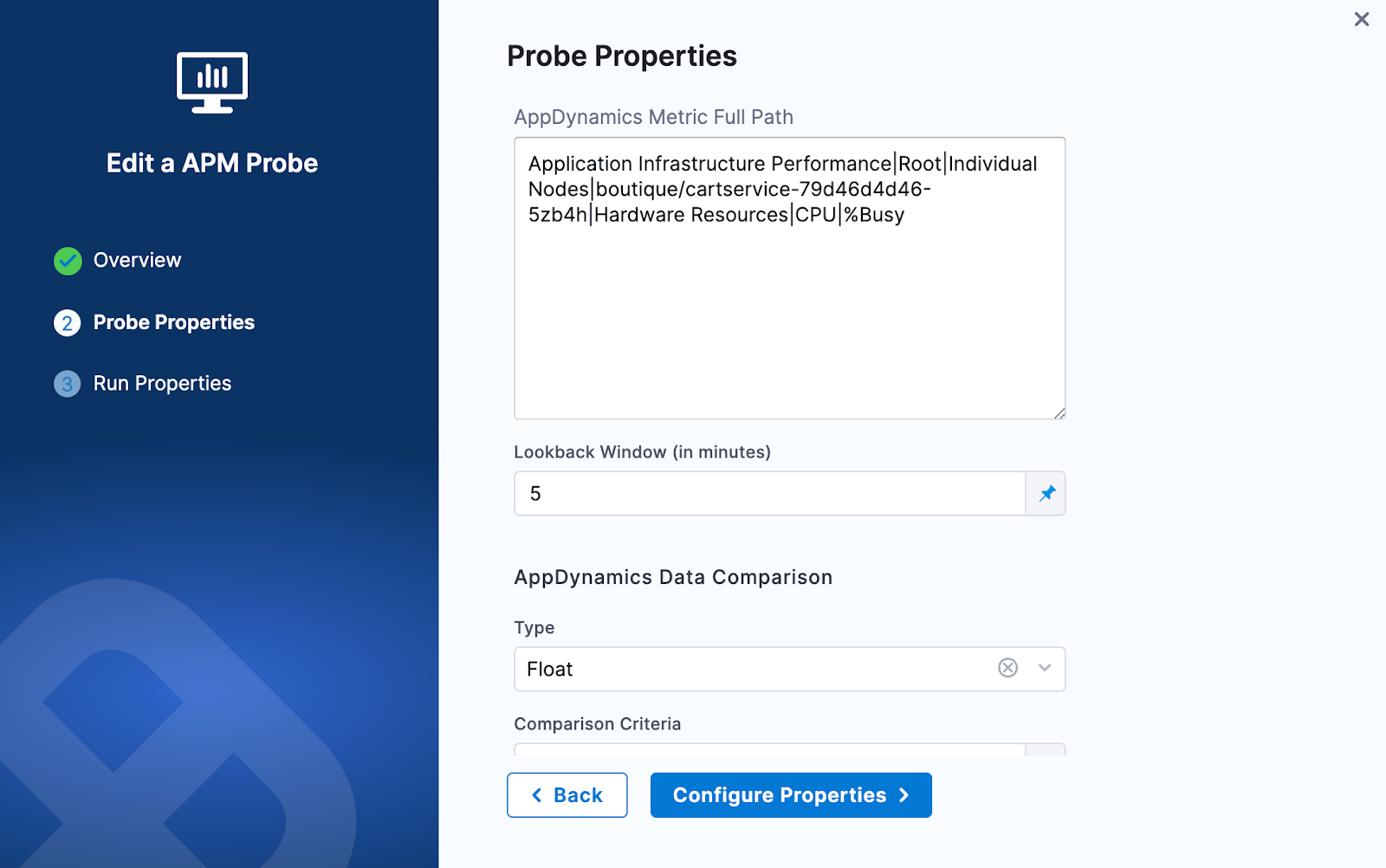 AppDynamics Lookback Window